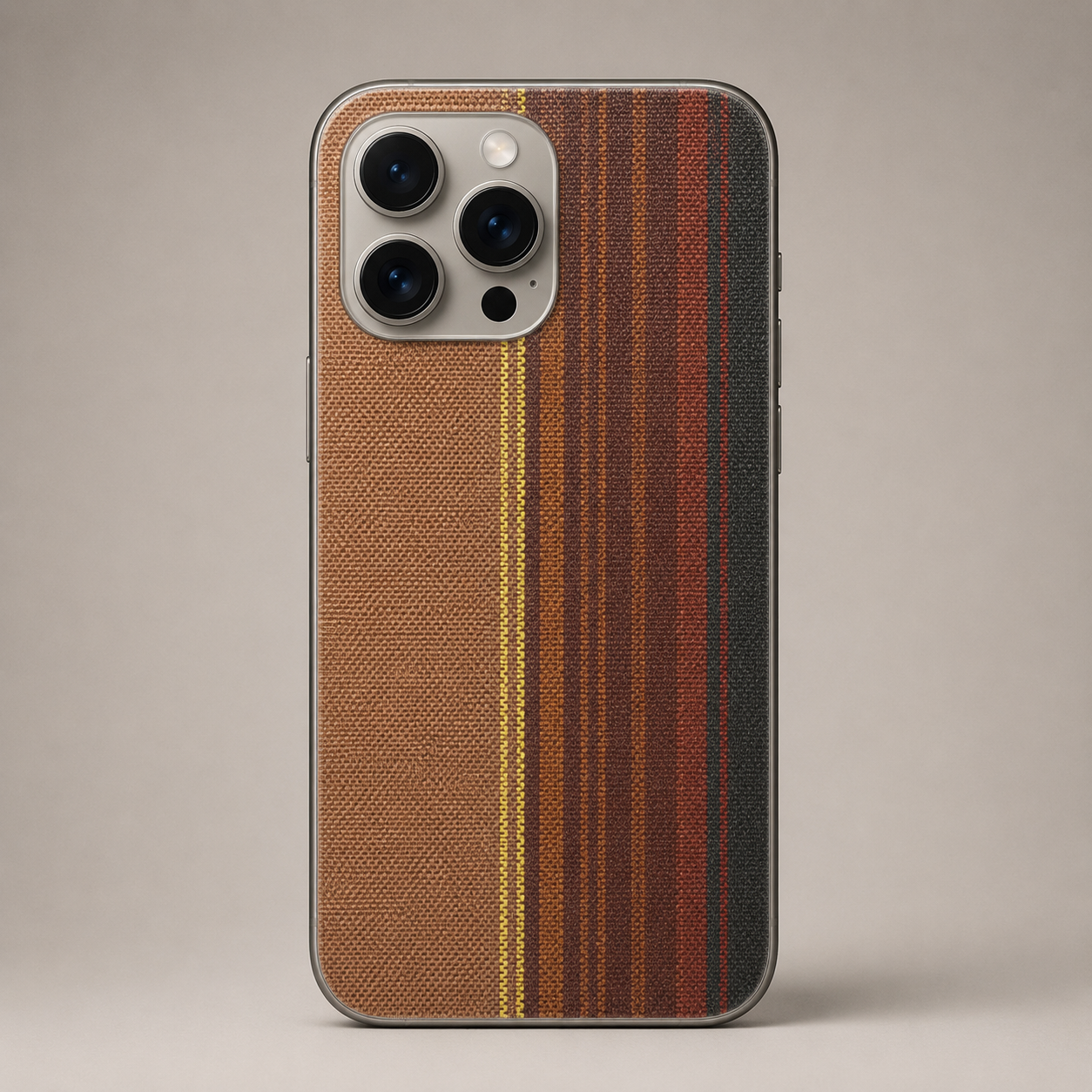 Rustic Heritage Stripe Mobile Back Skin Sticker | Custom Fit for All Phone Models
