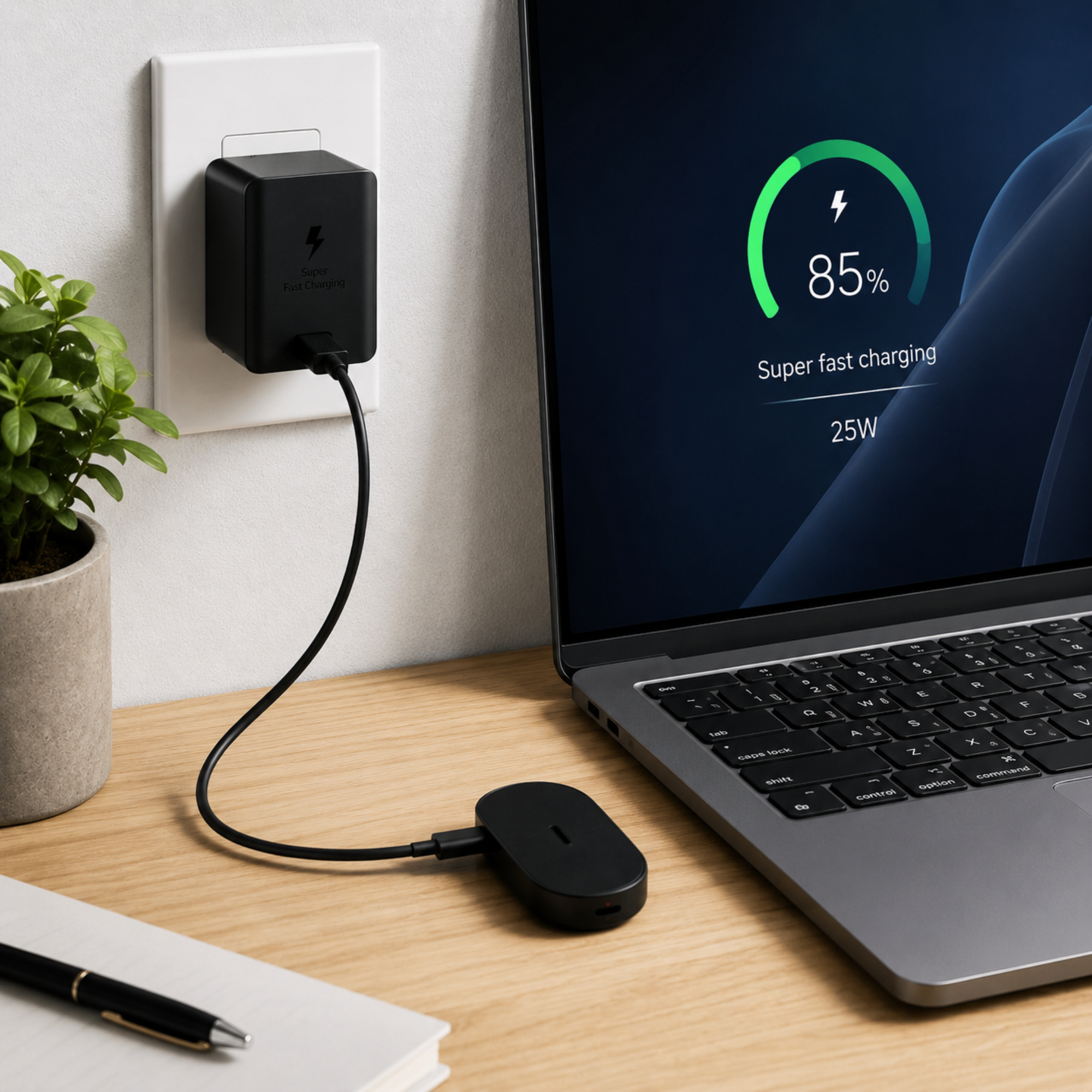 Samsung 25W USB-C Super Fast Charging PD Adapter – Compact Fast Charger