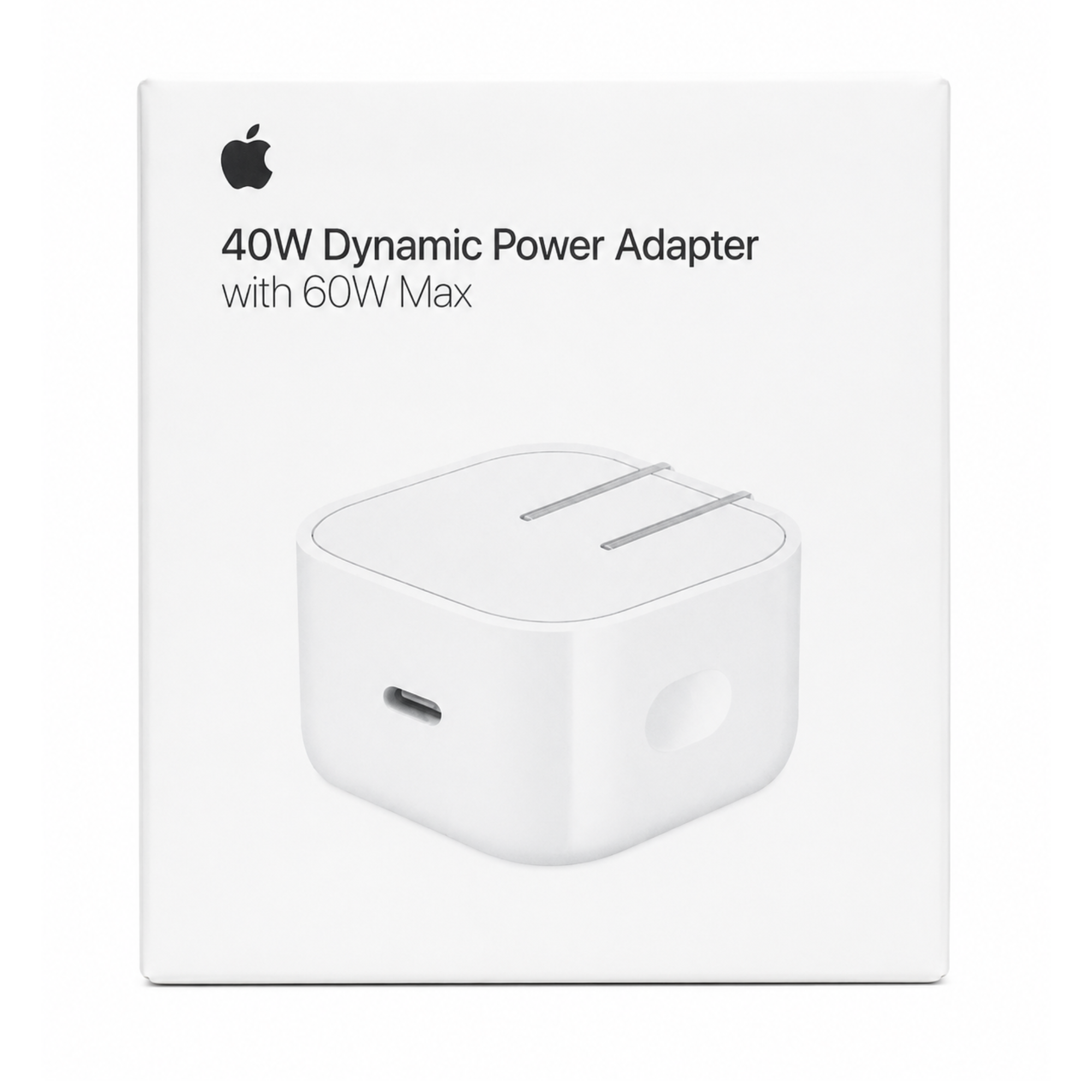 Apple 40W USB-C Dynamic Power Adapter | Fast Charging Power Brick (60W Max Output)