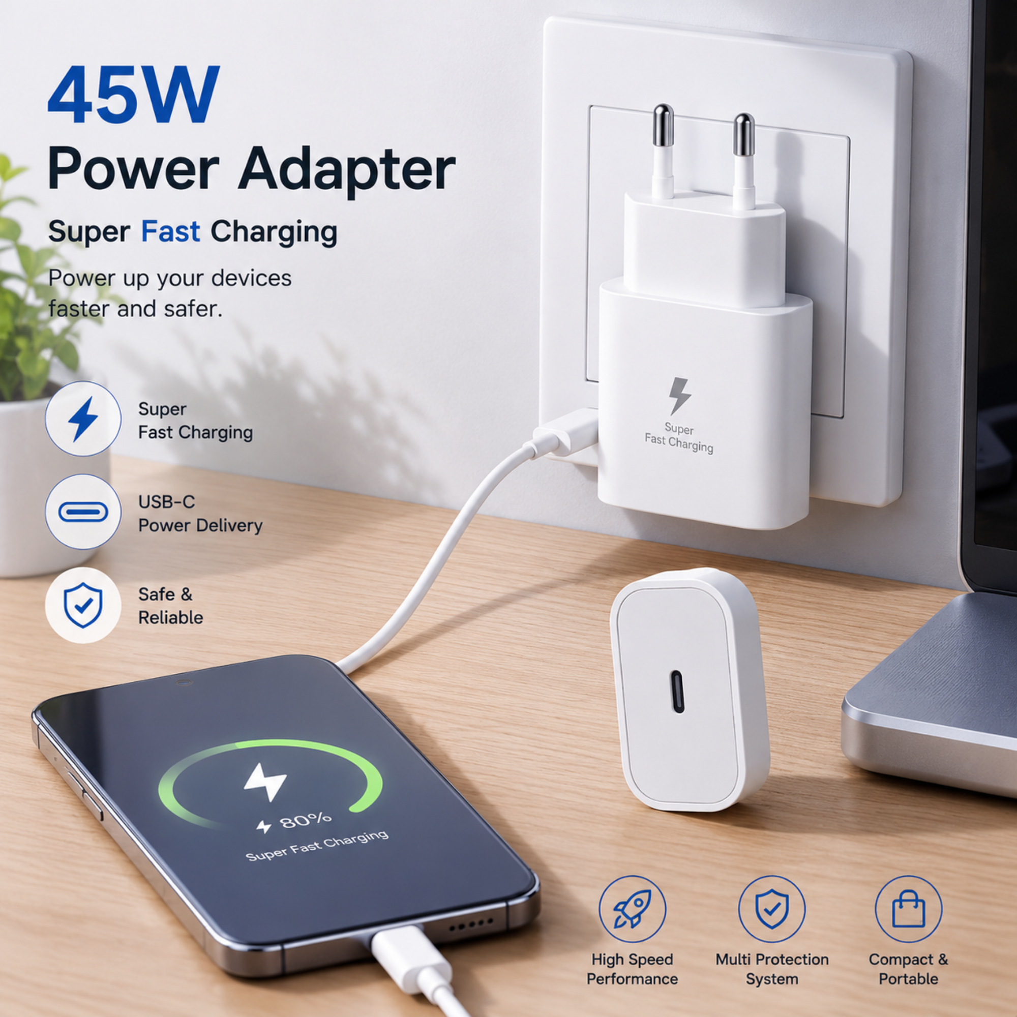 Samsung 45W Super Fast Charging USB-C Power Adapter – PD Fast Charger
