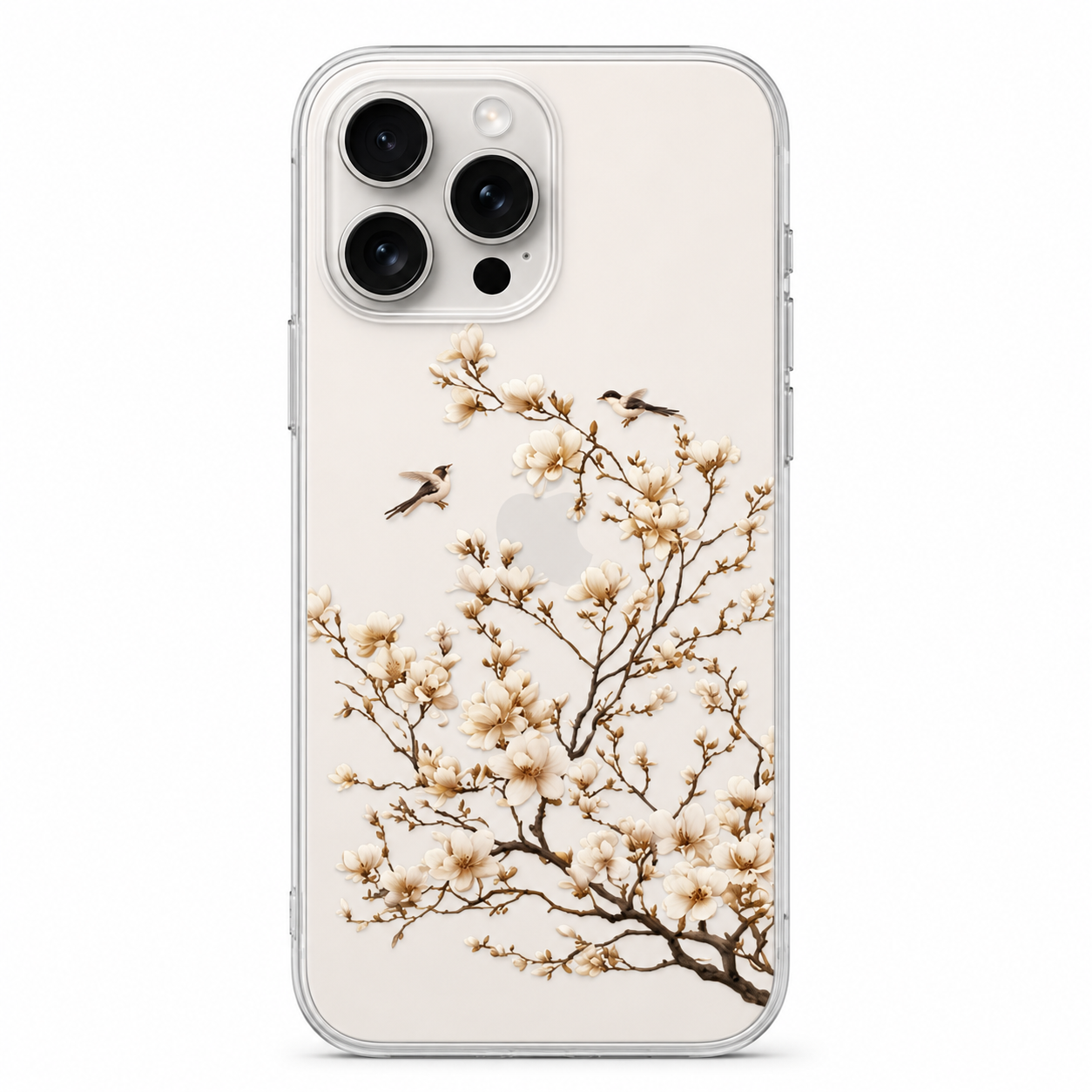 Magnolia Blossom & Birds Elsa Sheet for Mobile Back | Premium Transparent Decorative Skin