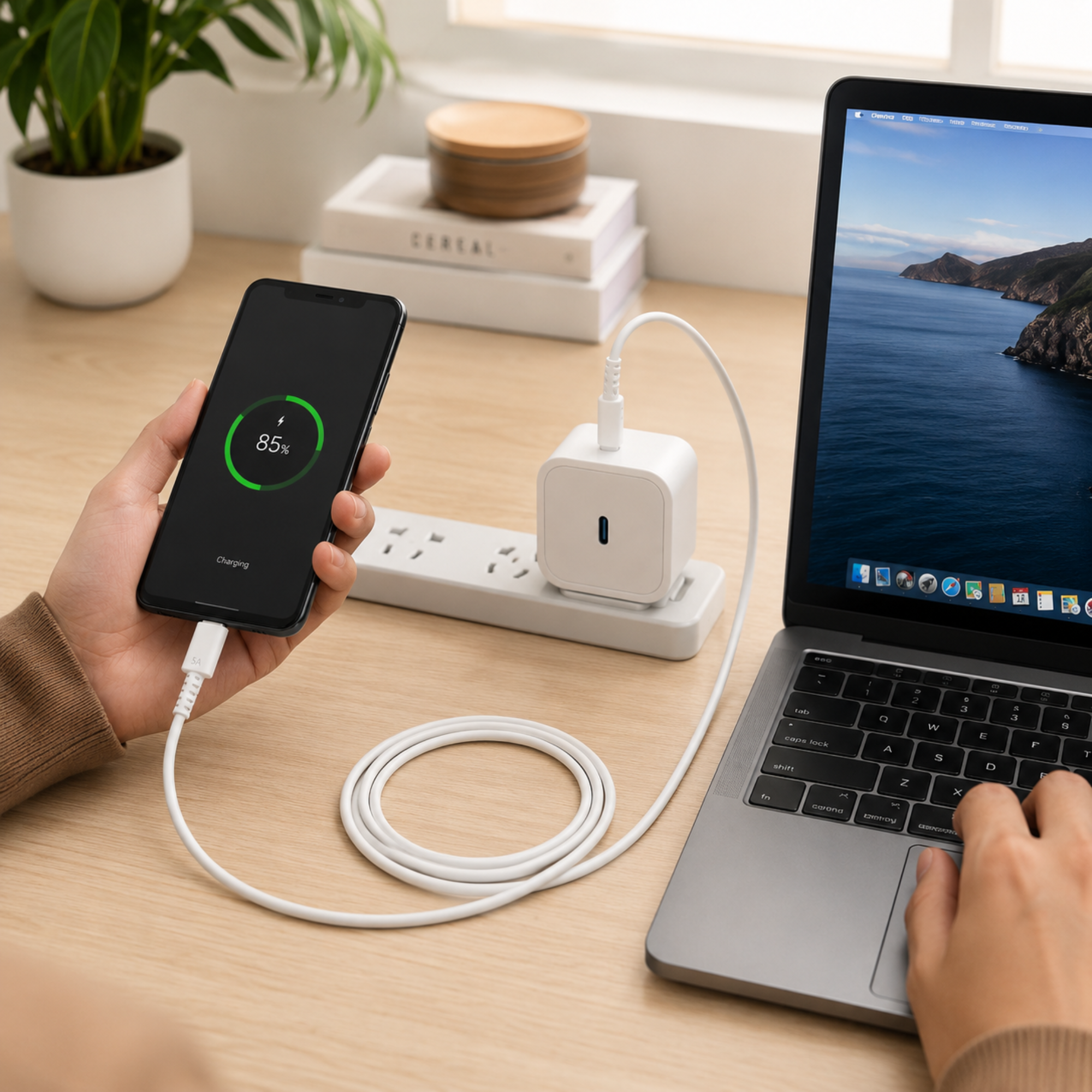 Samsung USB-C to USB-C Fast Charging Cable (1 Meter, 5A) – High-Speed Charging & Data Sync