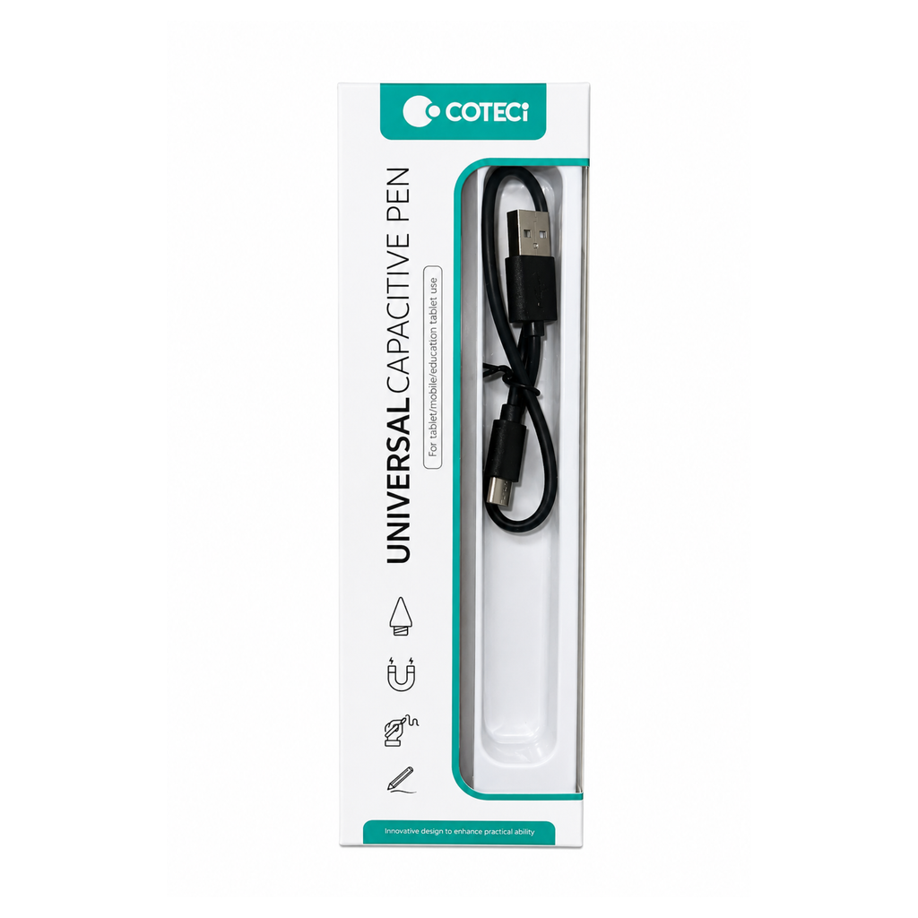 COTECi Universal Capacitive Stylus Pen for Tablets & Smartphones – Rechargeable Touch Screen Pencil