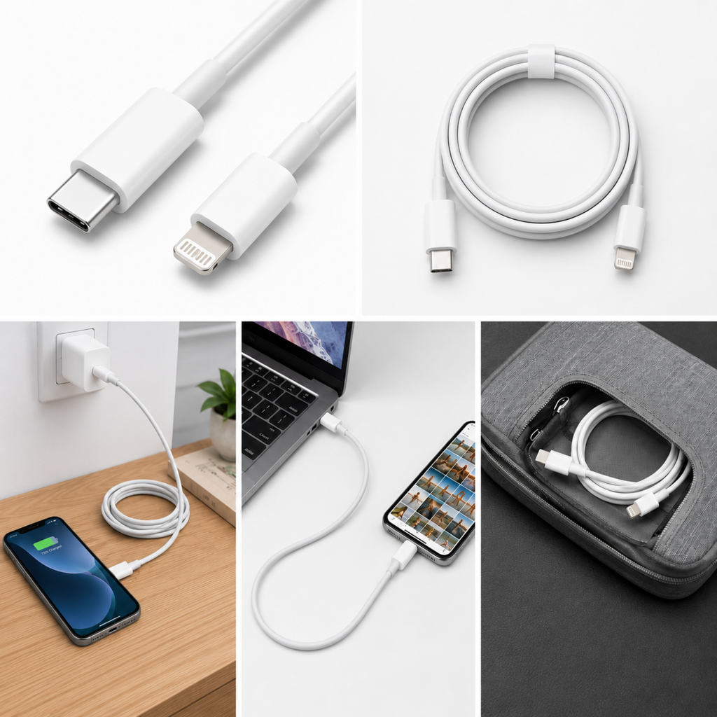 USB-C to Lightning Cable (1 Meter) – Fast Charging & Data Sync for iPhone (Master copy)