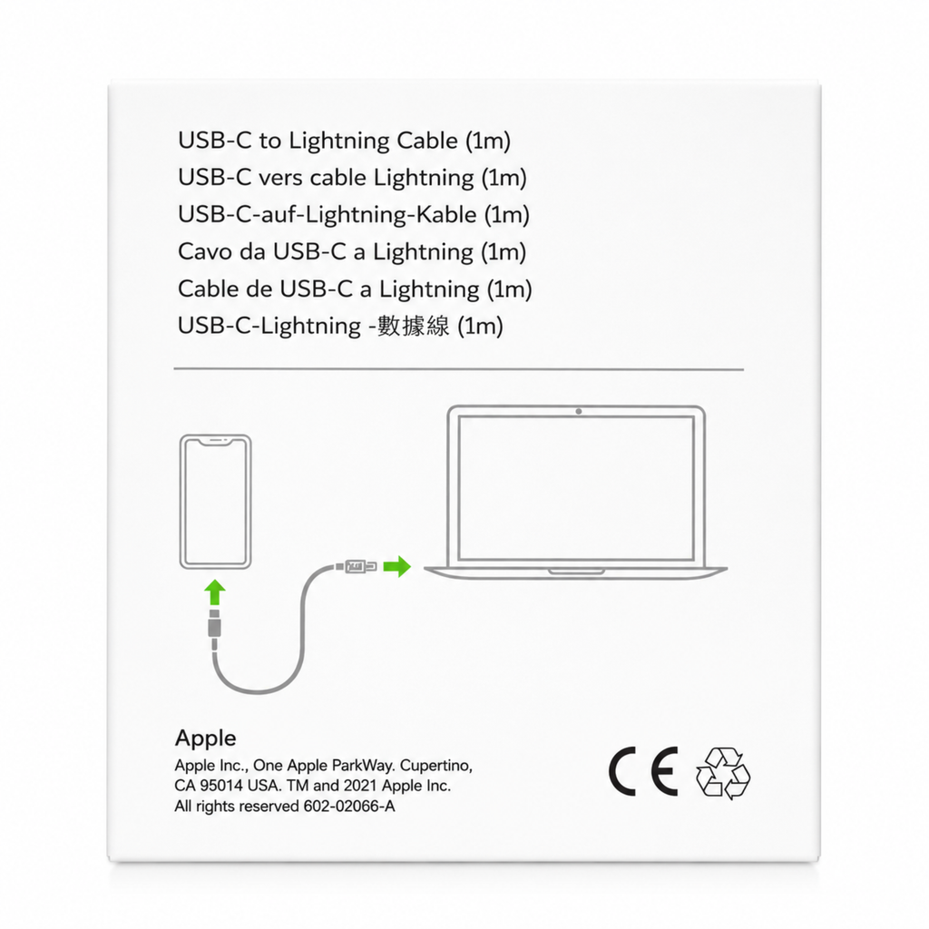 USB-C to Lightning Cable (1 Meter) – Fast Charging & Data Sync for iPhone (Master copy)