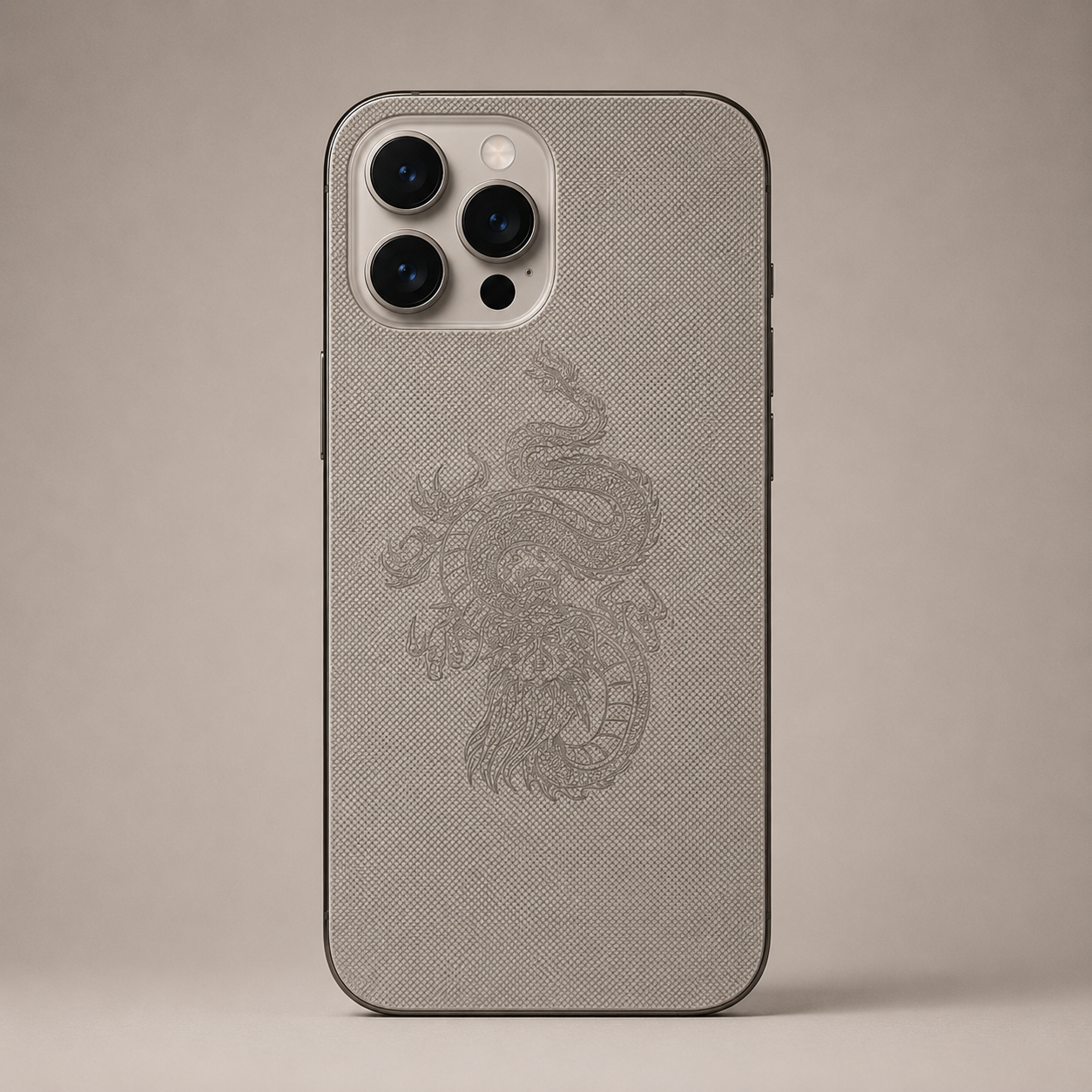 Premium Dragon Engraved Mobile Back Skin Sticker | Luxury Textured Design | Custom Fit for All Phone Models
