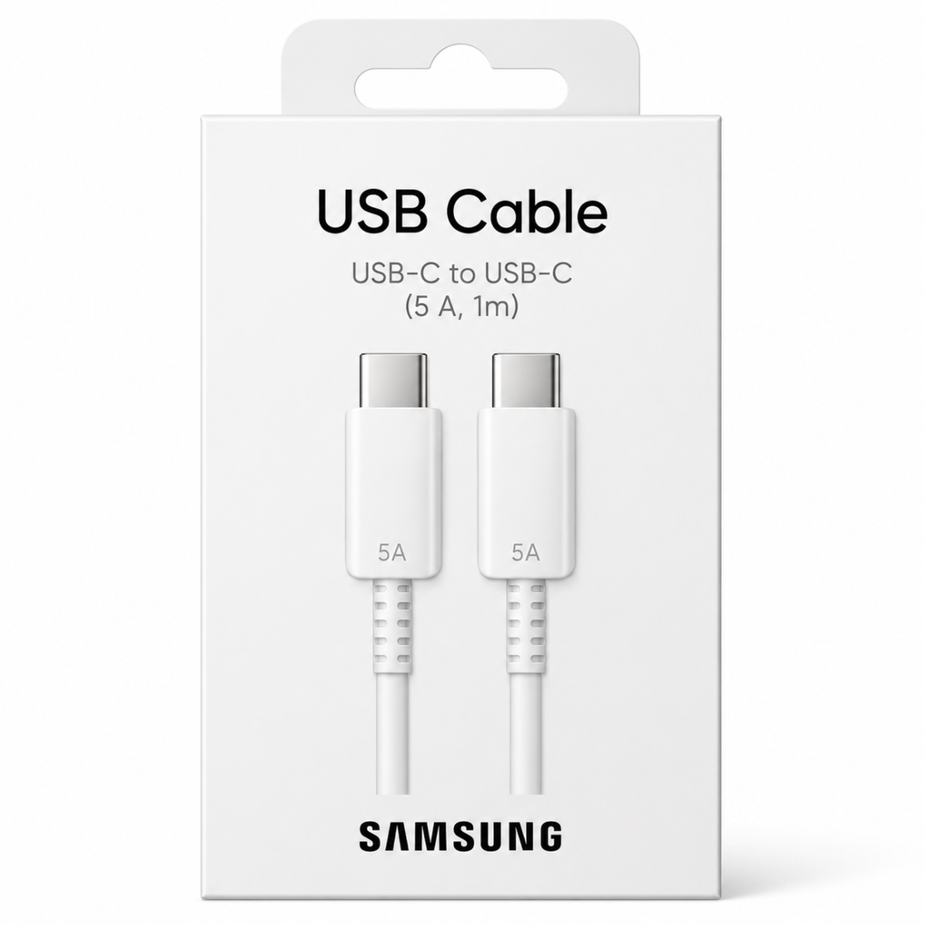 Samsung USB-C to USB-C Fast Charging Cable (1 Meter, 5A) – High-Speed Charging & Data Sync